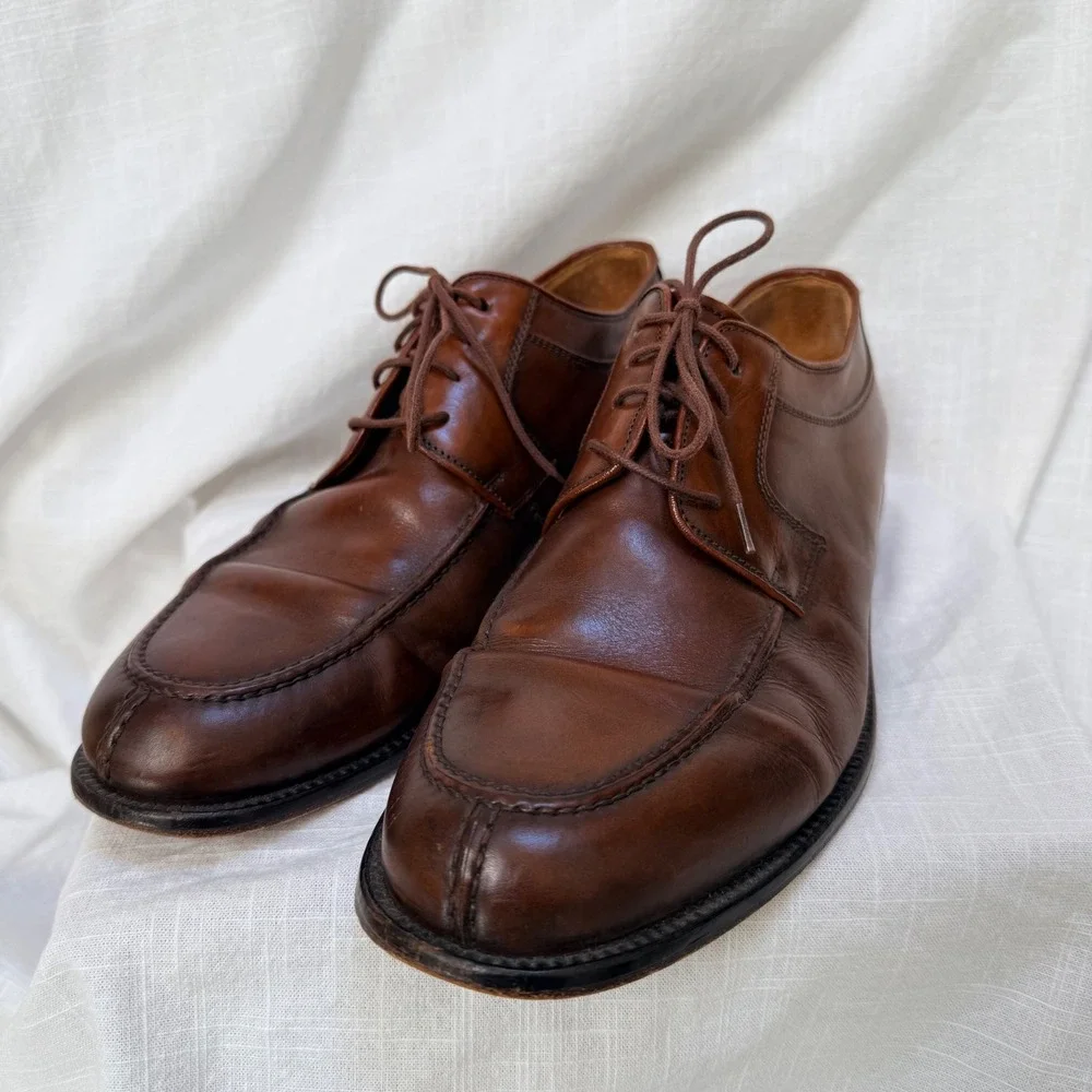Sandro Moscoloni Split Toe Oxford 9.5 Brown Leather Dress Shoes SANTO-GLD-SY